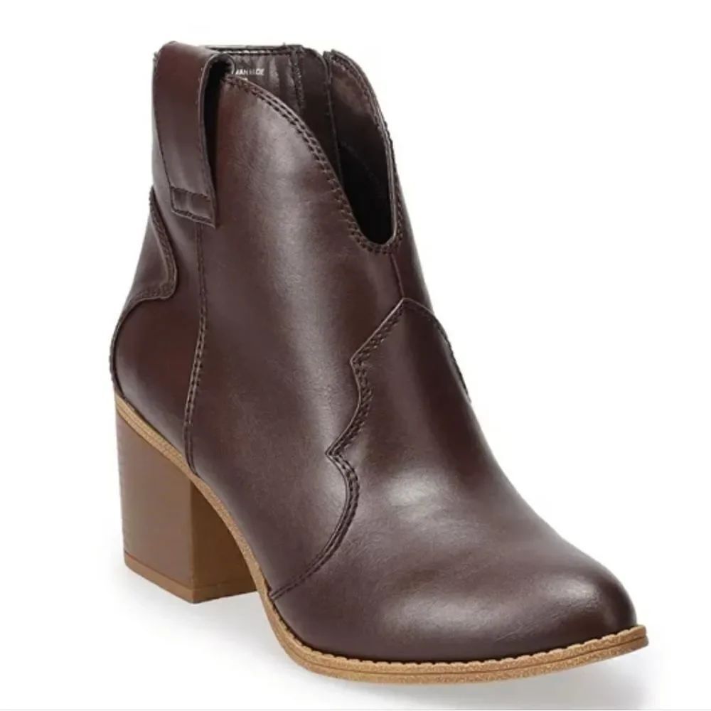 BRAND NEW SONOMA GOODS FOR LIFE ® SAN JUAN WOMEN'S WESTERN ANKLE BOOTS - Picture 4 of 14
